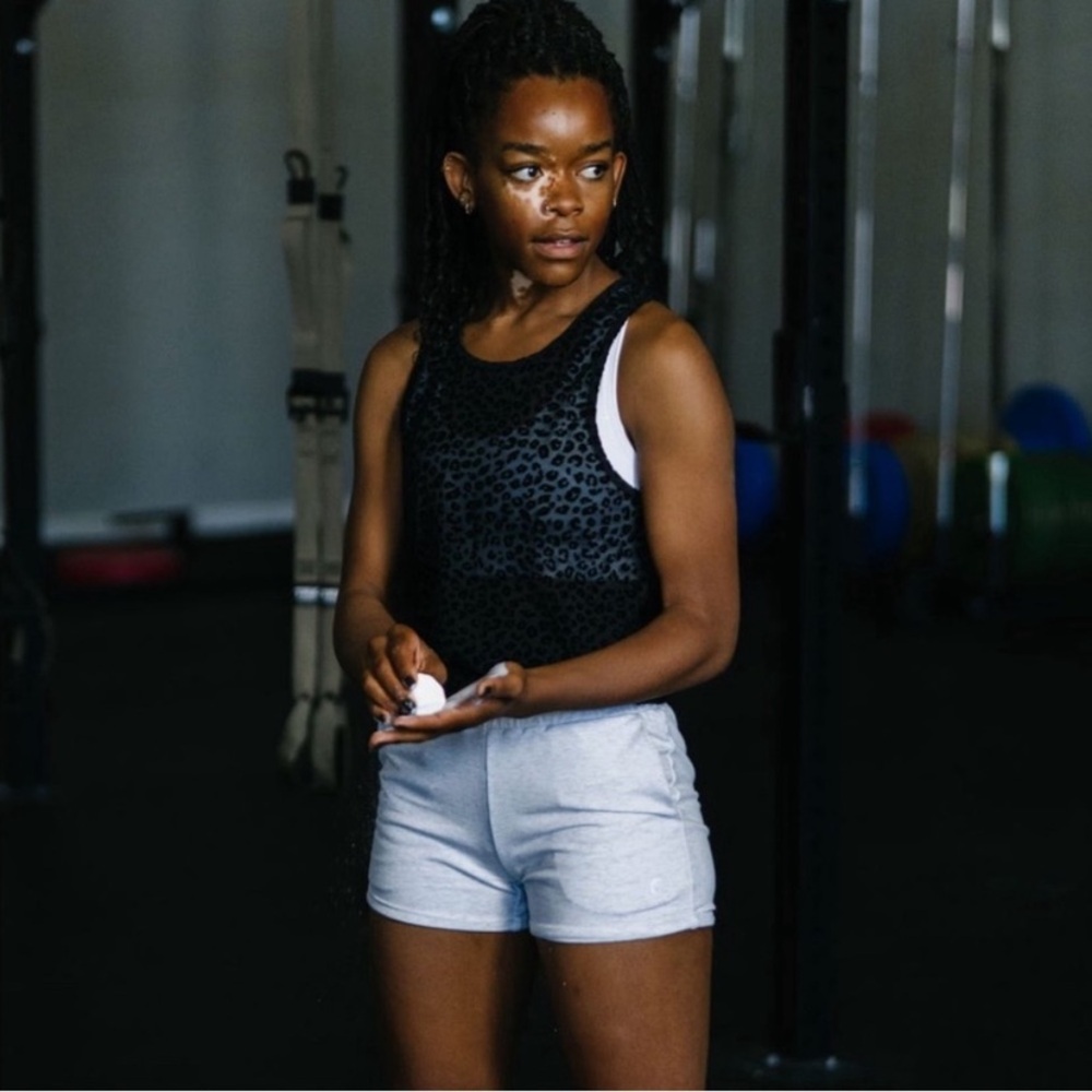 ZYIA Heather Gray Knockout Shorts